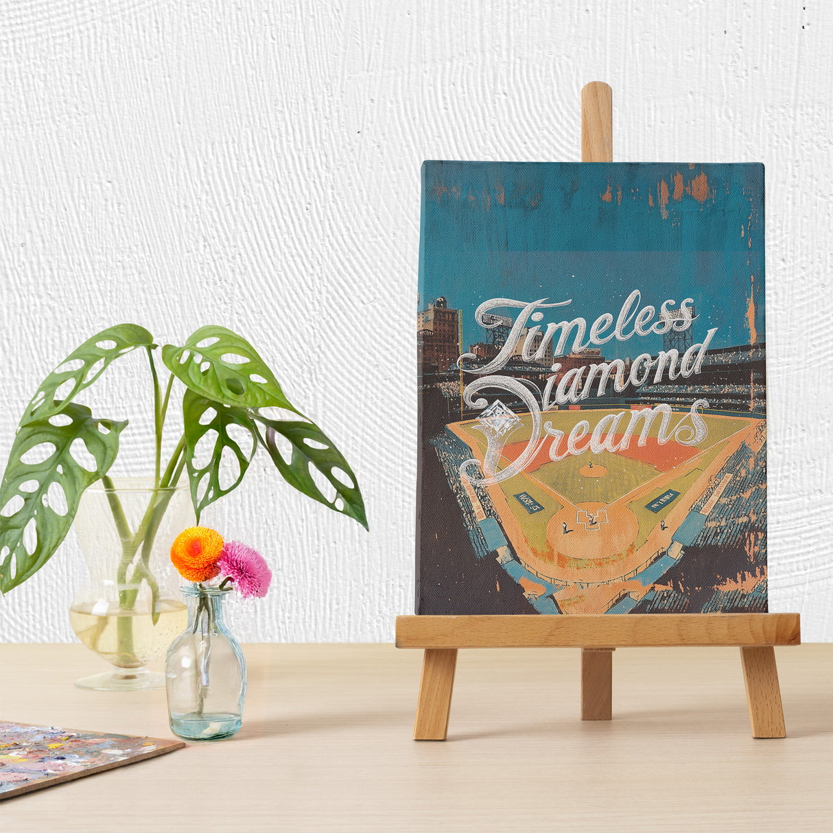 ヴィンテージ野球アート|永遠のダイヤモンドドリーム