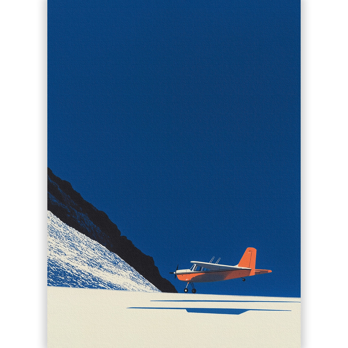 ミニマル航空アート|静寂の着陸