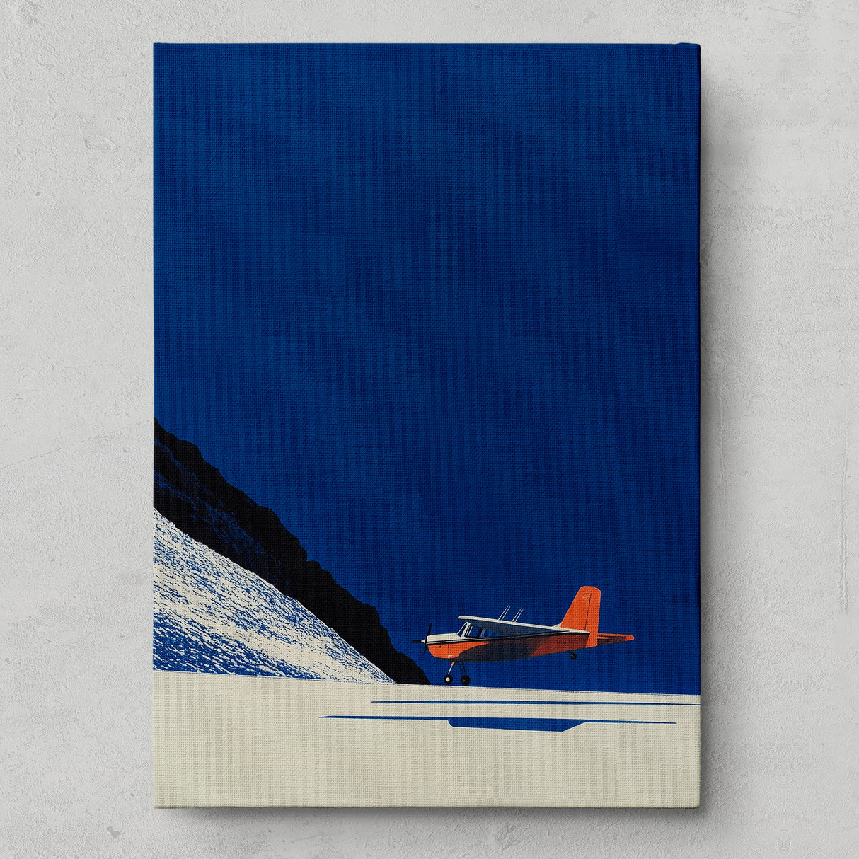 ミニマル航空アート|静寂の着陸