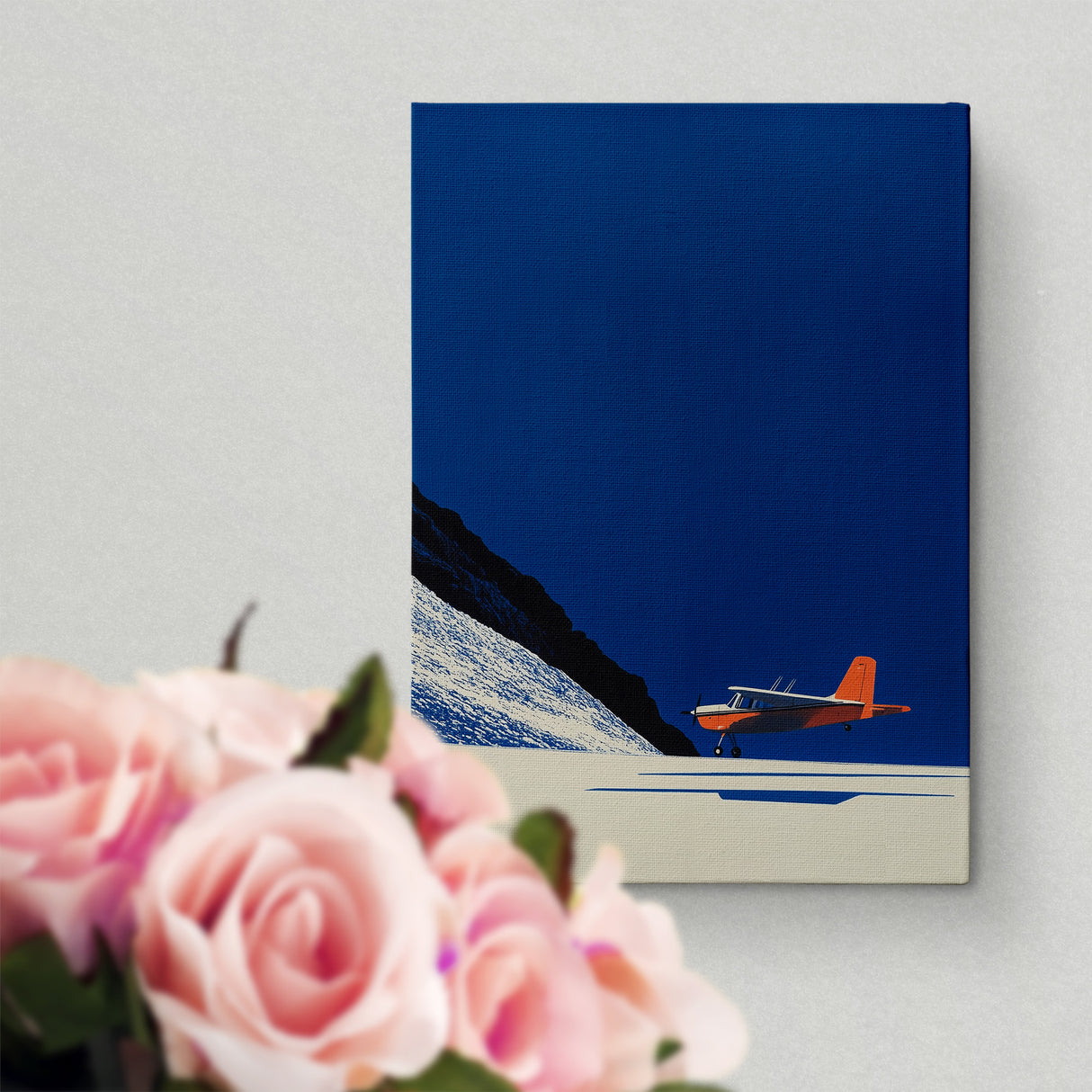 ミニマル航空アート|静寂の着陸