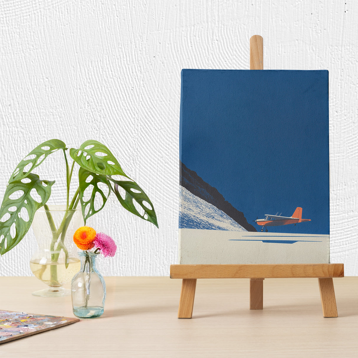 ミニマル航空アート|静寂の着陸