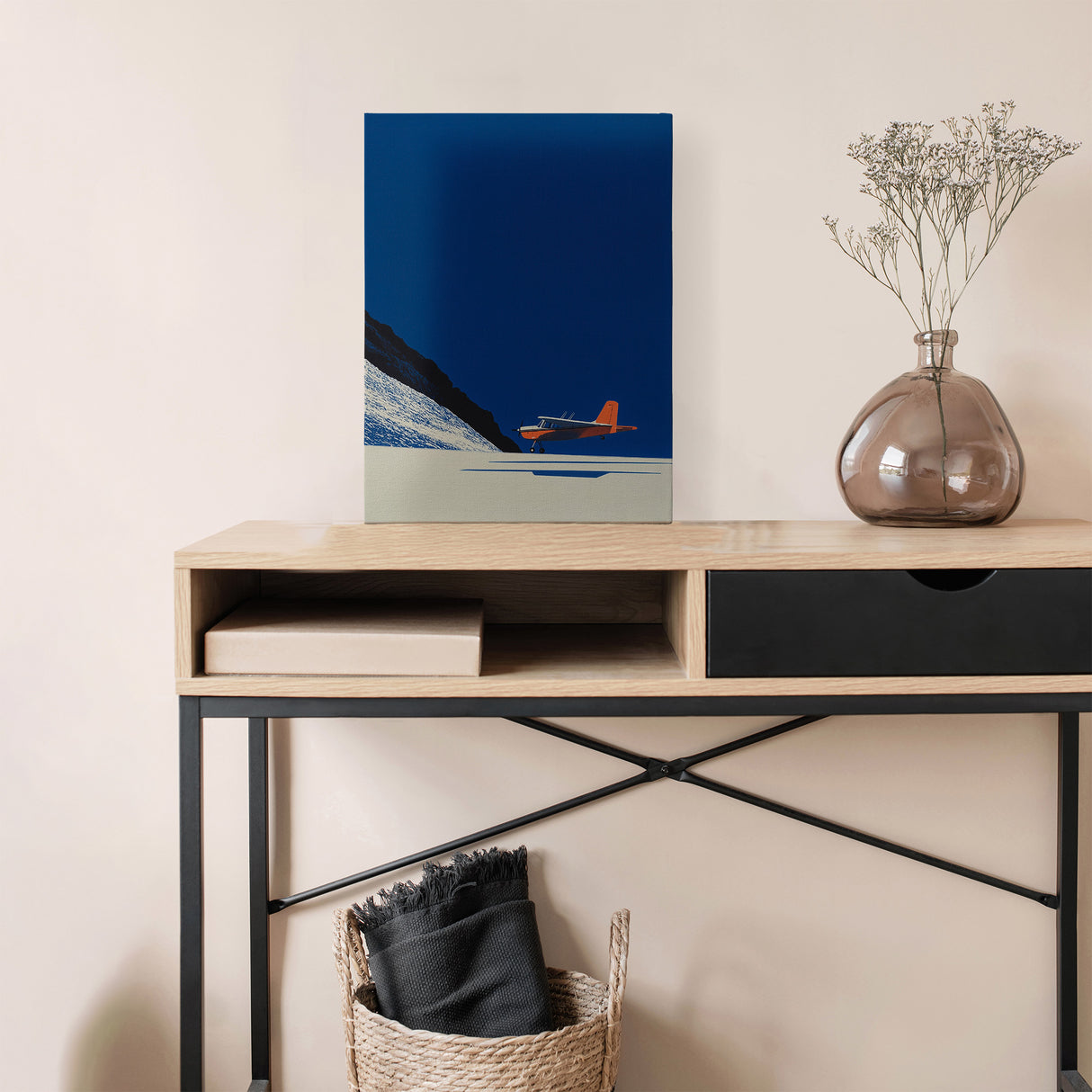 ミニマル航空アート|静寂の着陸