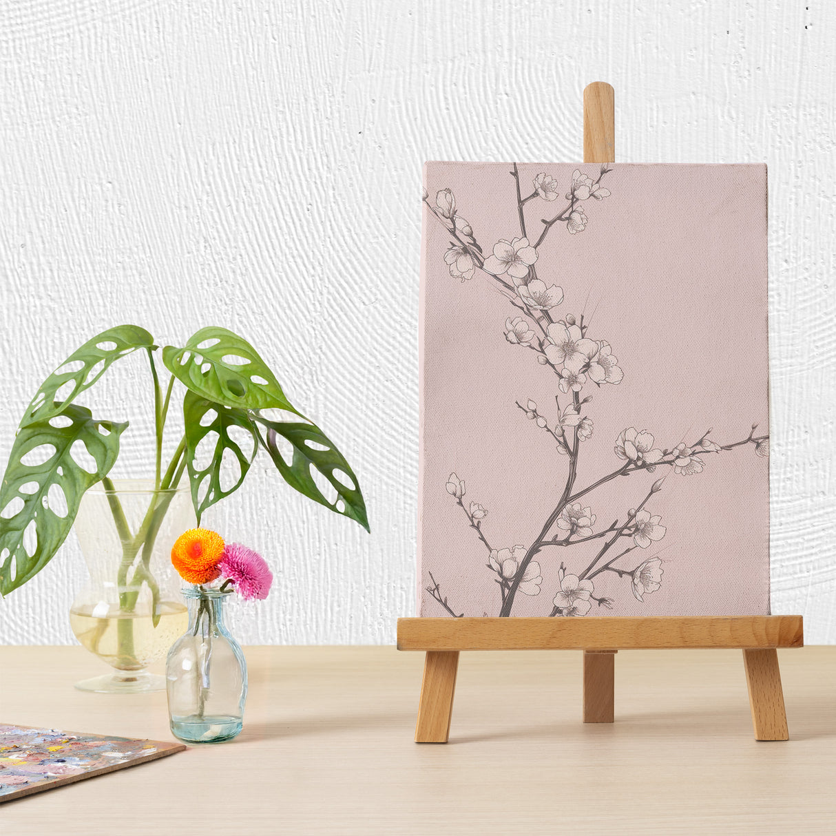 シンプルでおしゃれな桜のアート|ミニマルデザインの魅力