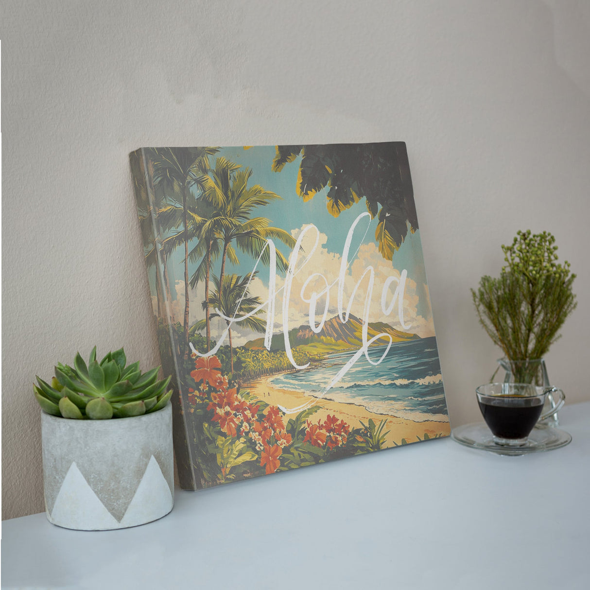 ハワイアンレトロアート「アロハ・ビーチガーデン」