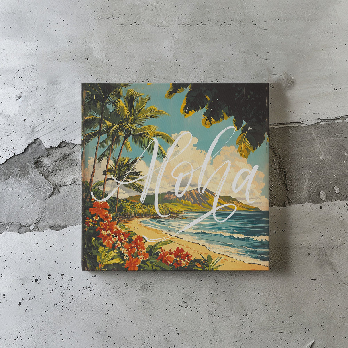 ハワイアンレトロアート「アロハ・ビーチガーデン」