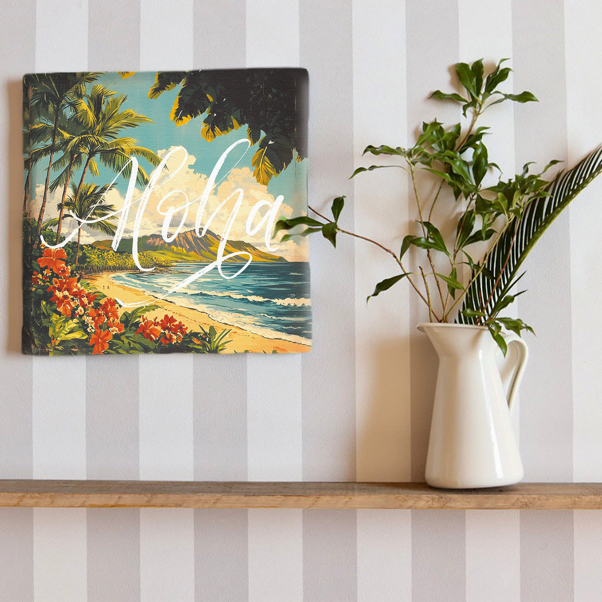 ハワイアンレトロアート「アロハ・ビーチガーデン」