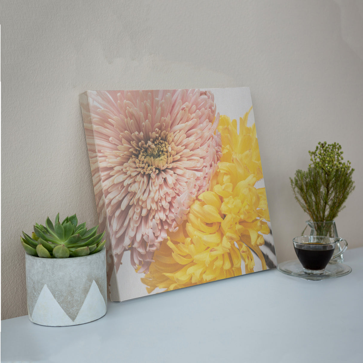 ピンクは安心感&イエローは活力