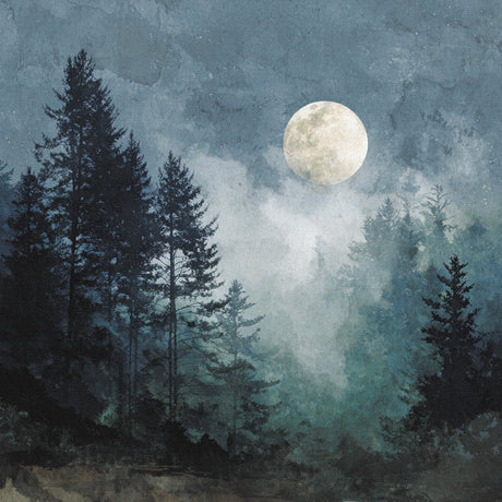 月明かりに耳を澄ますと、木々のさざめきが思考をほどき眠りへ導く – 月の森 – Moonlit Forest