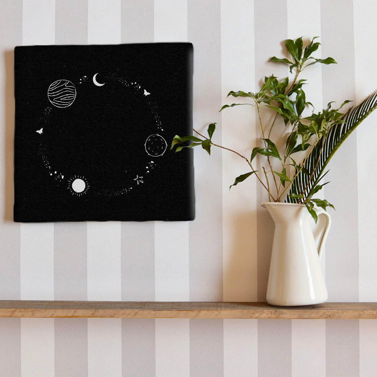 思考の輪郭がやさしくほどけ、静かな呼吸に戻っていく – 夜をめぐる環 – Orbit of Night