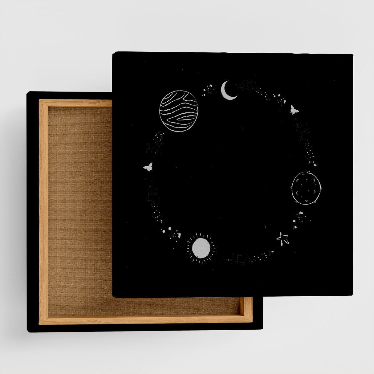 思考の輪郭がやさしくほどけ、静かな呼吸に戻っていく – 夜をめぐる環 – Orbit of Night