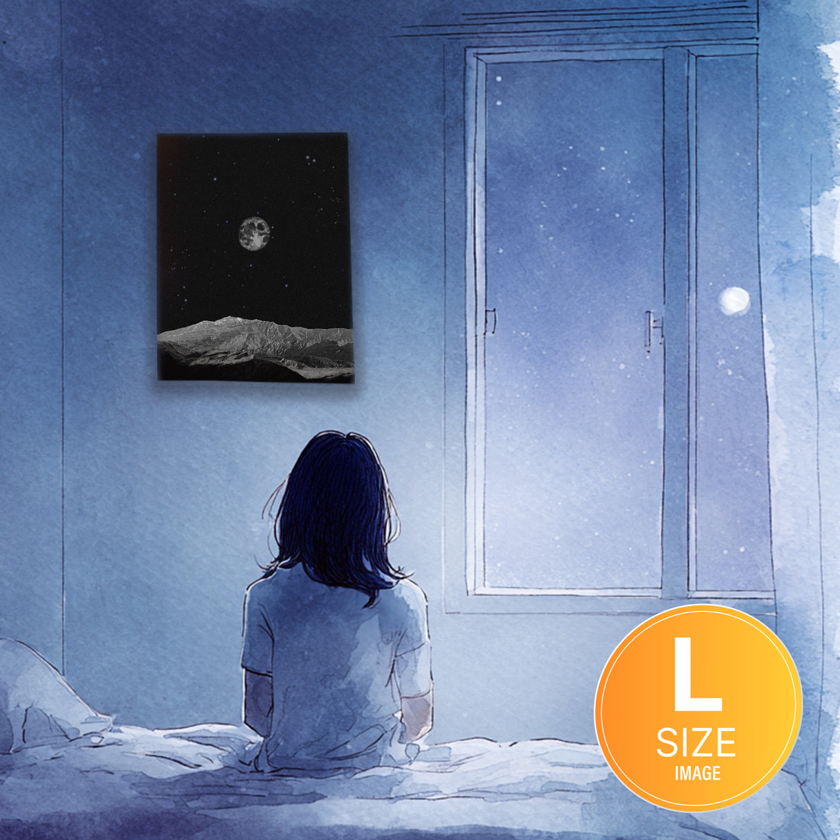 胸の奥のざわめきが、ゆっくりと遠くへほどけていく – 月下の静景 – Moonlit Stillness