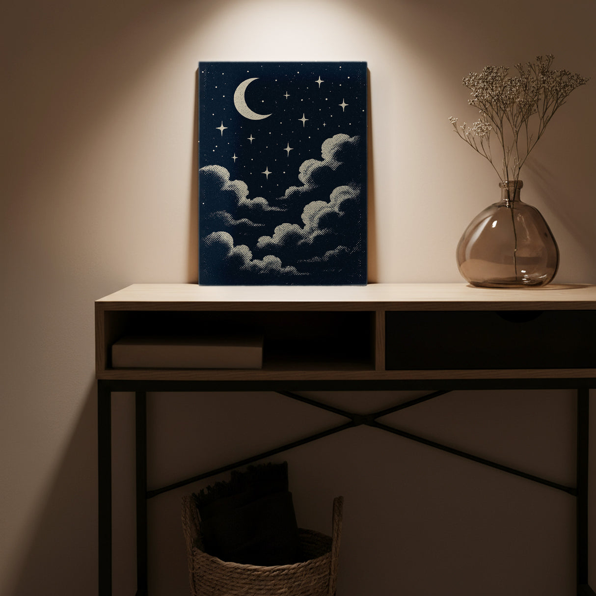 まぶたがそっと落ちて、心が雲に抱かれるようにやわらぐ – 月夜のまどろみ – Moonlit Slumber