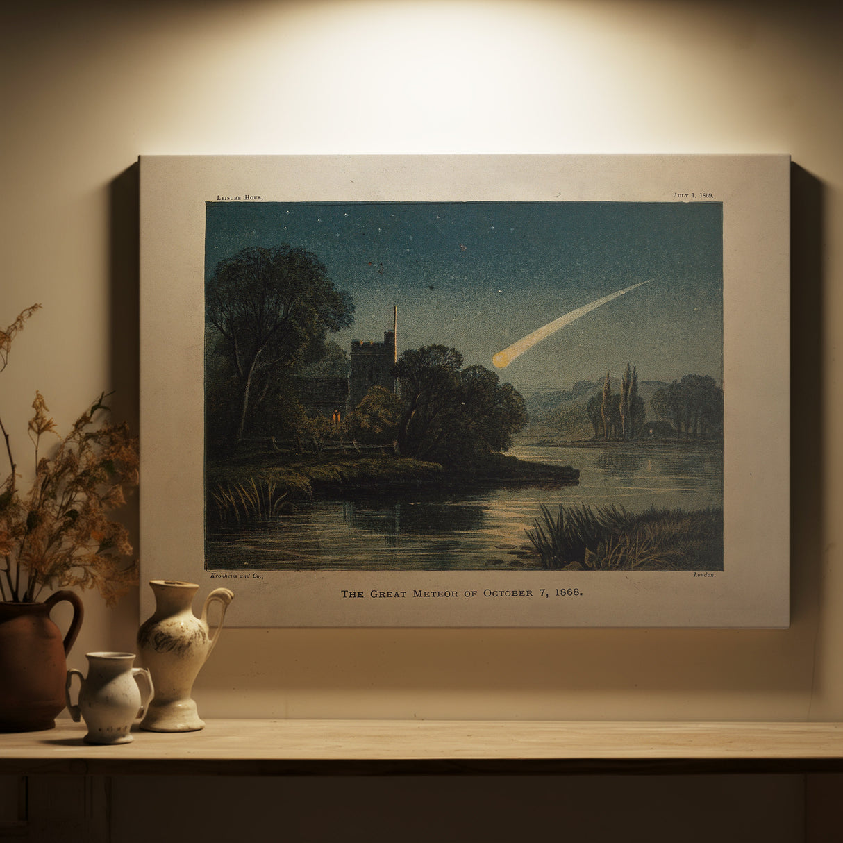 静かな夜に、ひとすじの光が心のざわめきをさらっていく – 夜空をわたる光 – Wandering Meteor