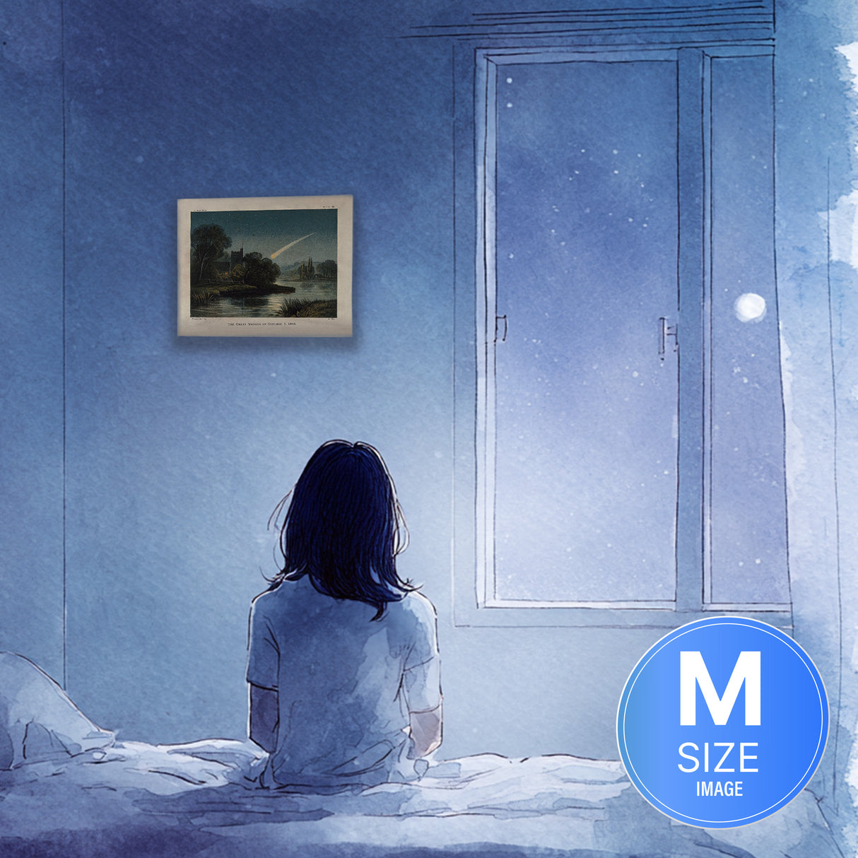 静かな夜に、ひとすじの光が心のざわめきをさらっていく – 夜空をわたる光 – Wandering Meteor