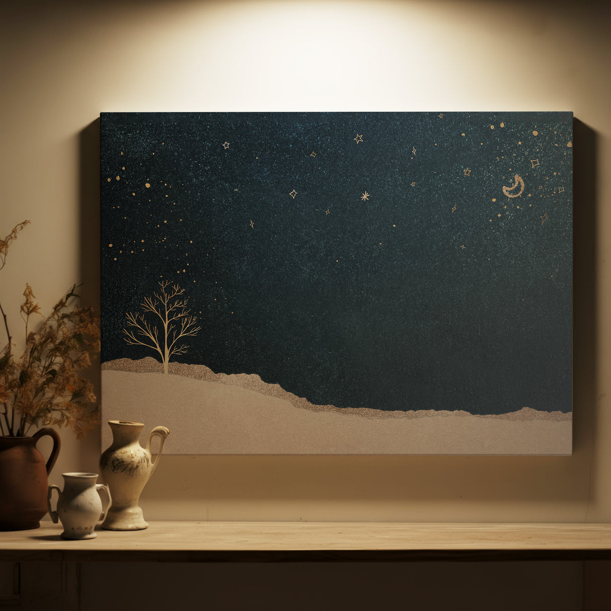 心の表面がそっと静まり、静寂に身をあずけていく – 雪夜の余白 – Silent Snow Night