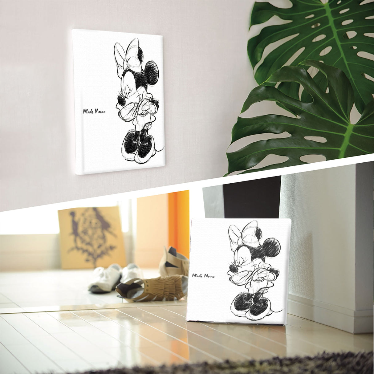 ミニーのファブリックパネル|壁かけインテリア ディズニー 雑貨 dsn-0148