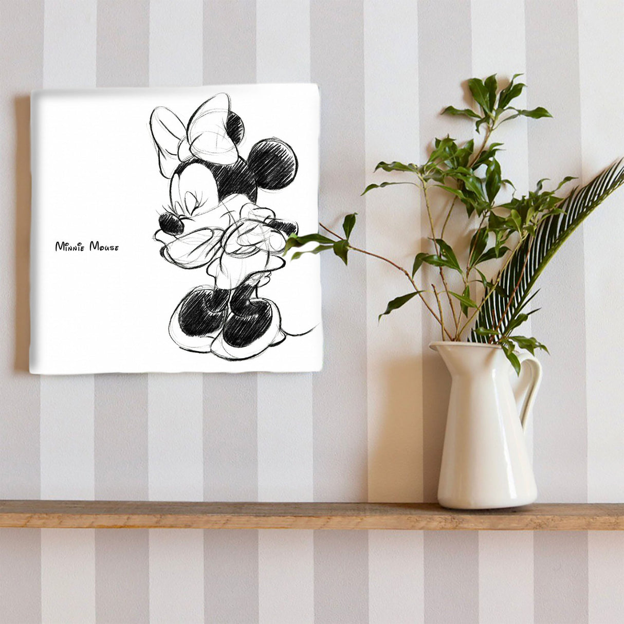ミニーのファブリックパネル|壁かけインテリア ディズニー 雑貨 dsn-0148