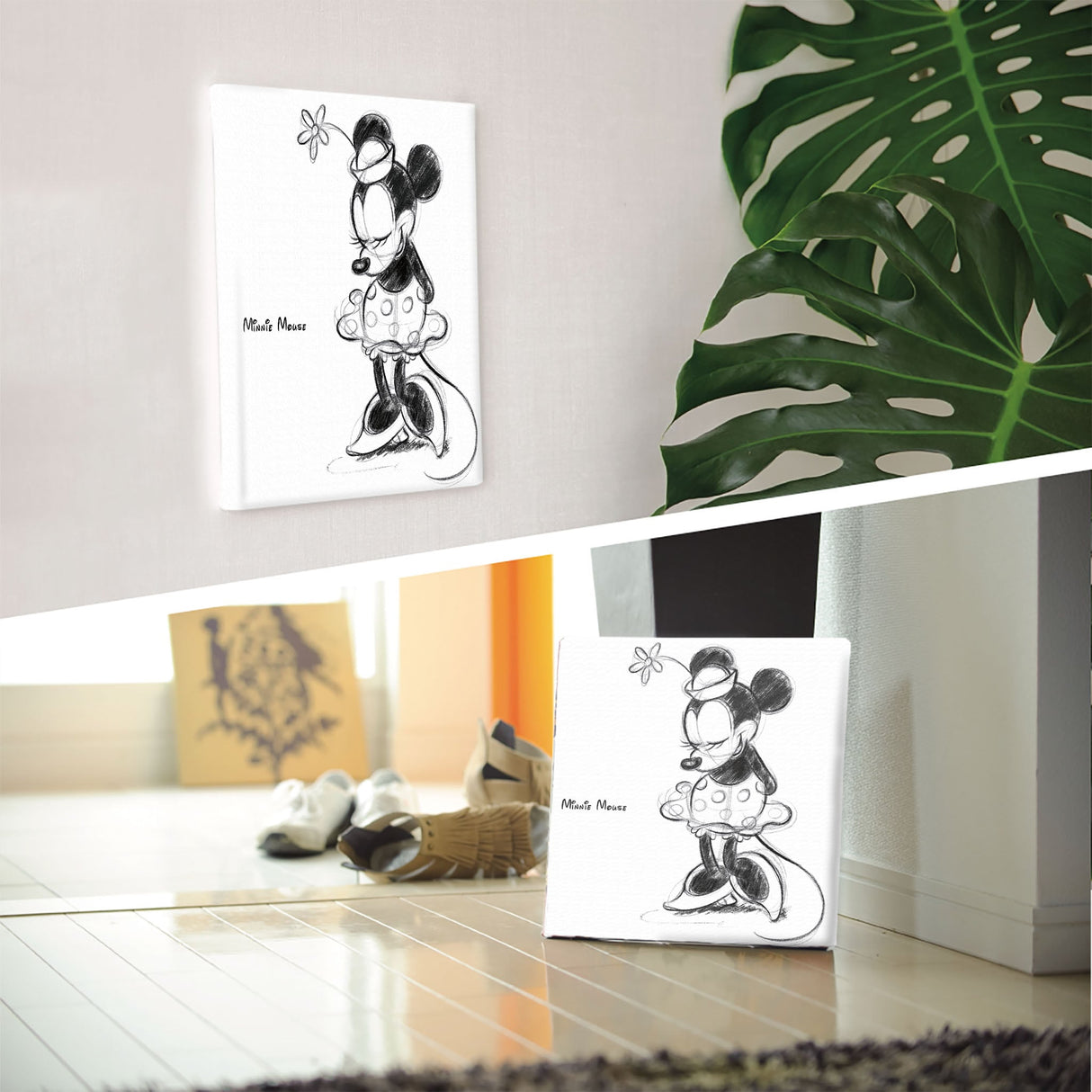 Minnie fabric panel | Wall hanging decor Disney art dsn-0150