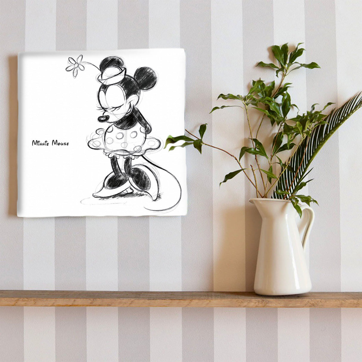 Minnie fabric panel | Wall hanging decor Disney art dsn-0150