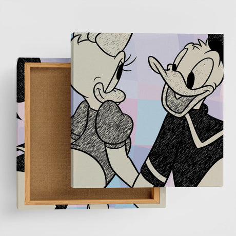 ドナルド&デイジーのファブリックボード ディズニー インテリア dsn-0224 - ArtDeli. アートパネル専門店