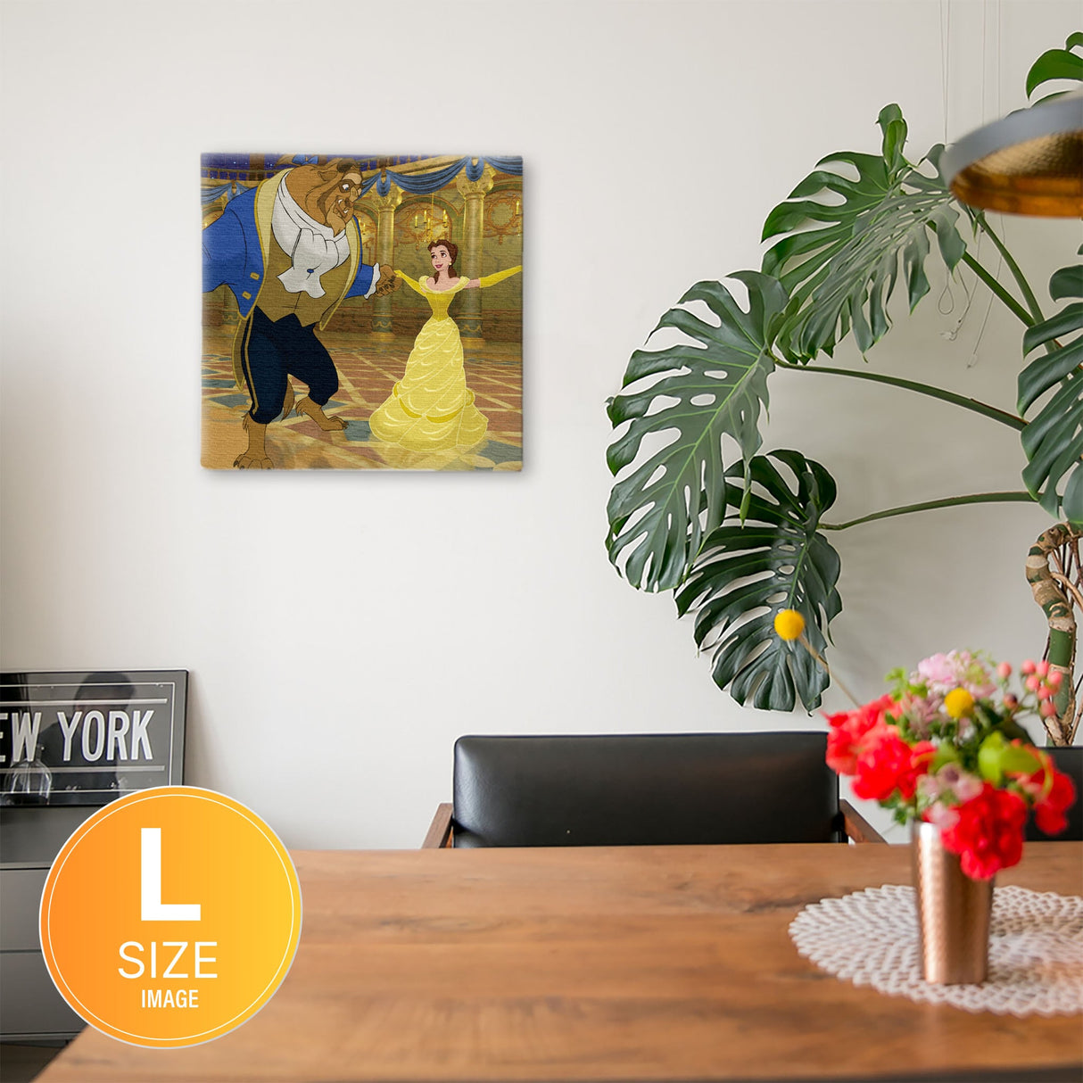 美女と野獣のアートパネル ベル ディズニープリンセス Disney アート dsn-0264