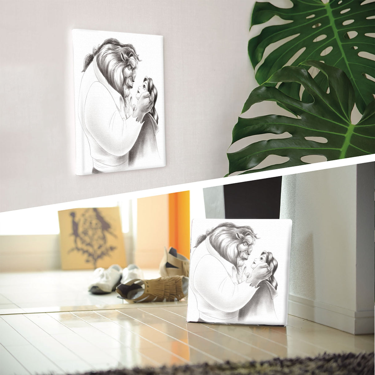 ベルのアートボード 美女と野獣 ウォールアート ポスター ディズニーdsn-0309