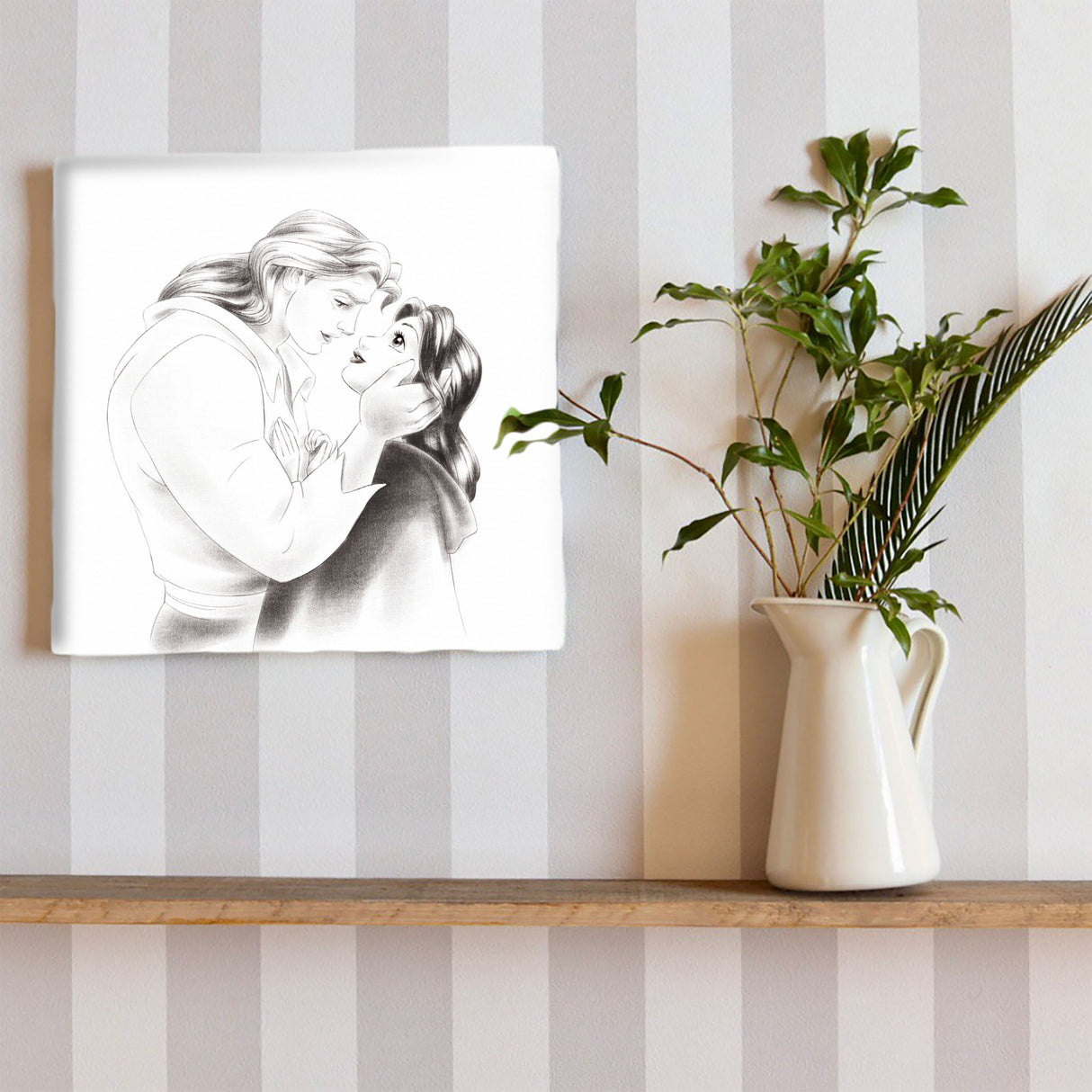 ベルの壁掛けインテリア 美女と野獣 アート パネル ディズニーdsn-0310