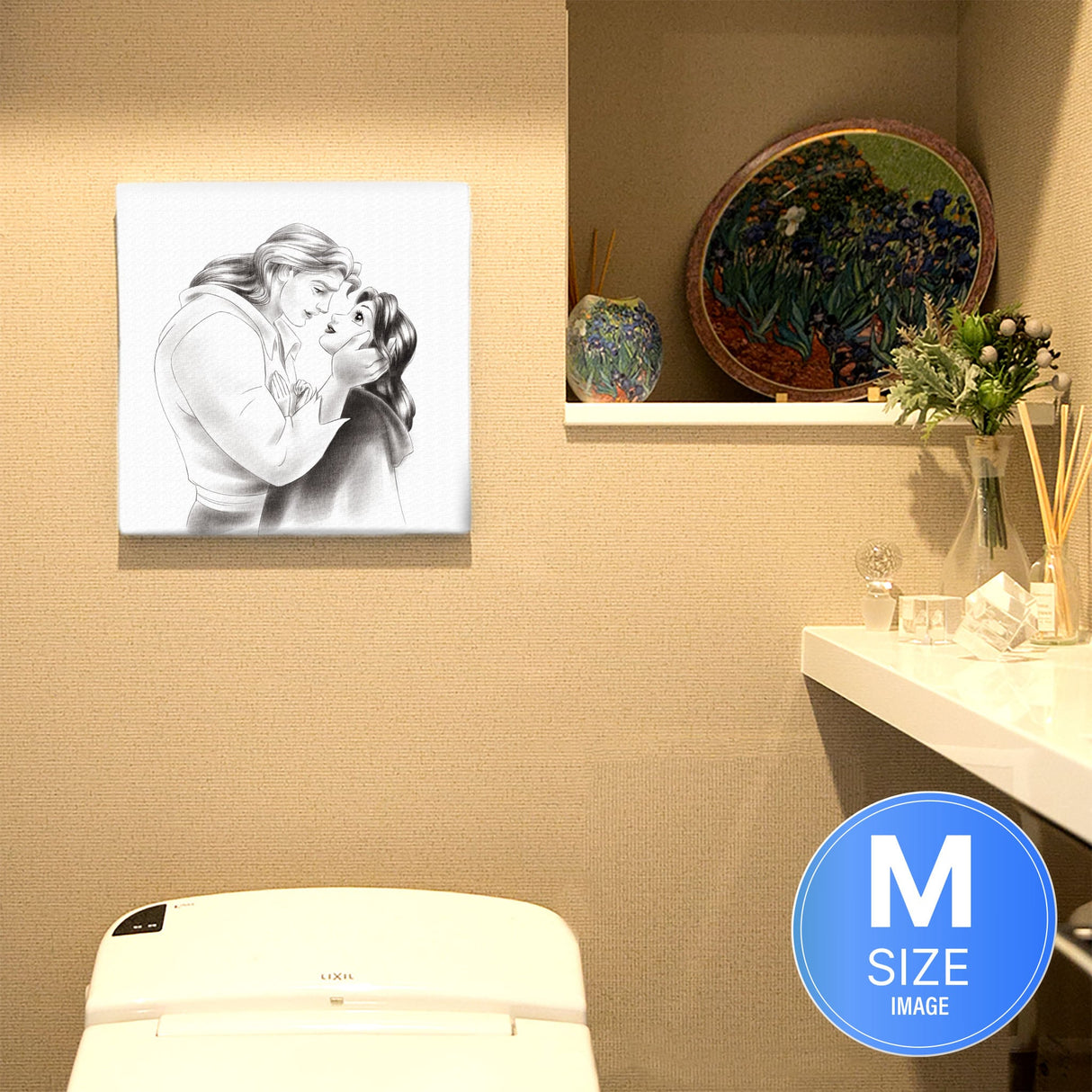 ベルの壁掛けインテリア 美女と野獣 アート パネル ディズニーdsn-0310