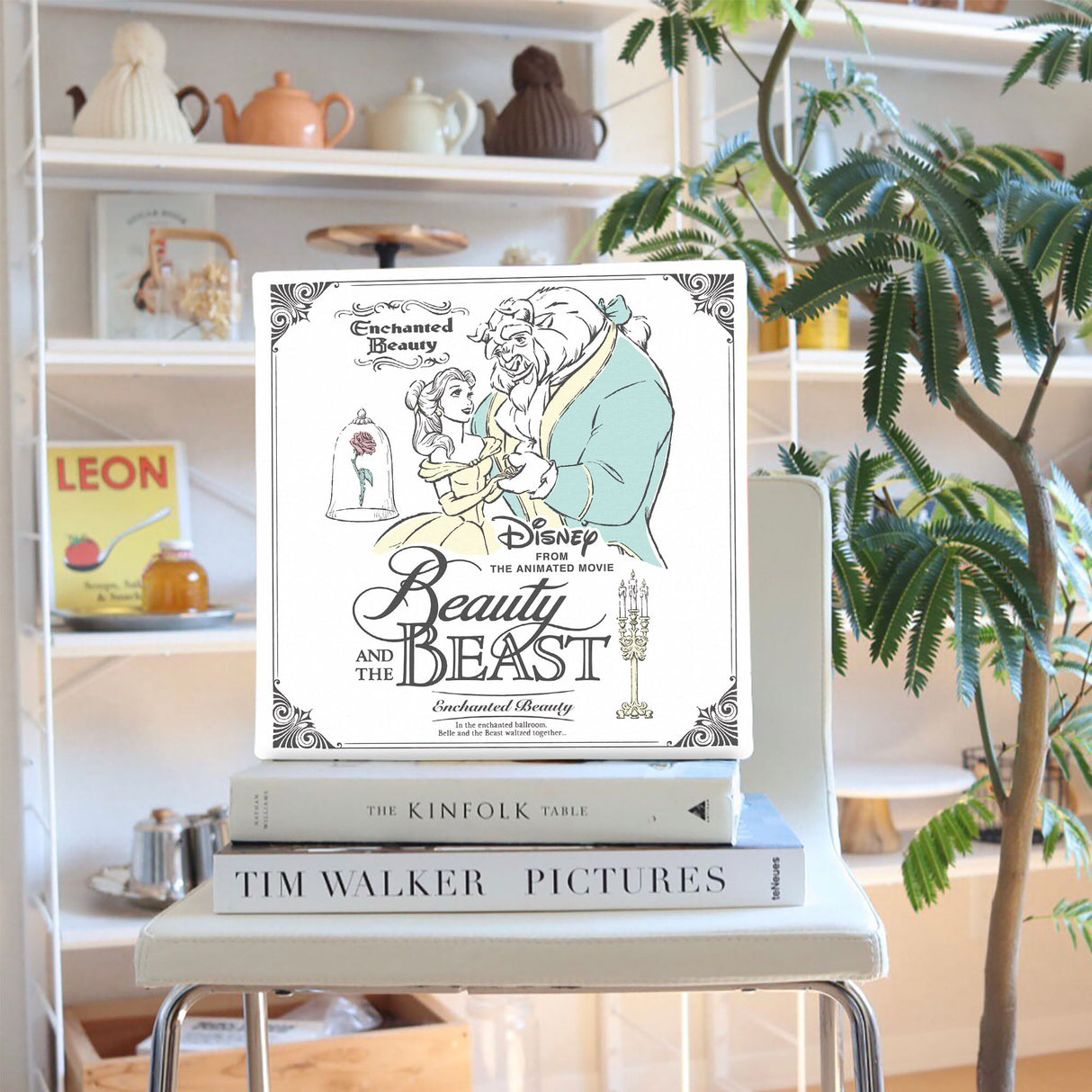 美女と野獣のファブリックパネル インテリア 雑貨 アート ディズニー ベル dsn-0323