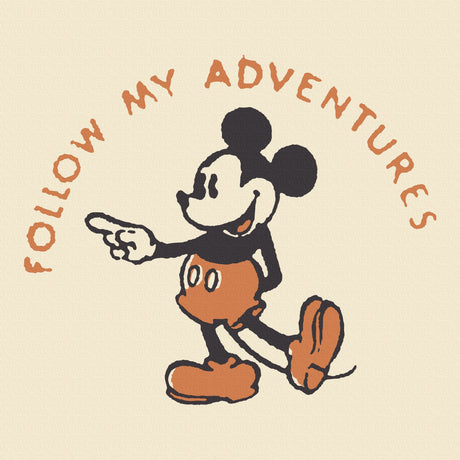 ミッキーマウスのファブリックボード インテリア 雑貨 アート レトロ dsny-1710-15