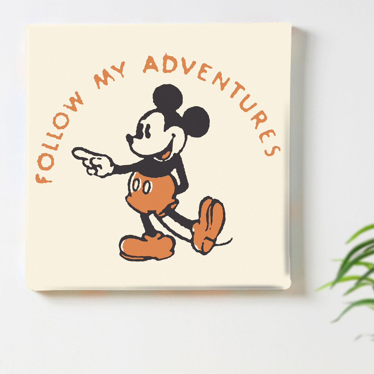 ミッキーマウスのファブリックボード インテリア 雑貨 アート レトロ dsny-1710-15