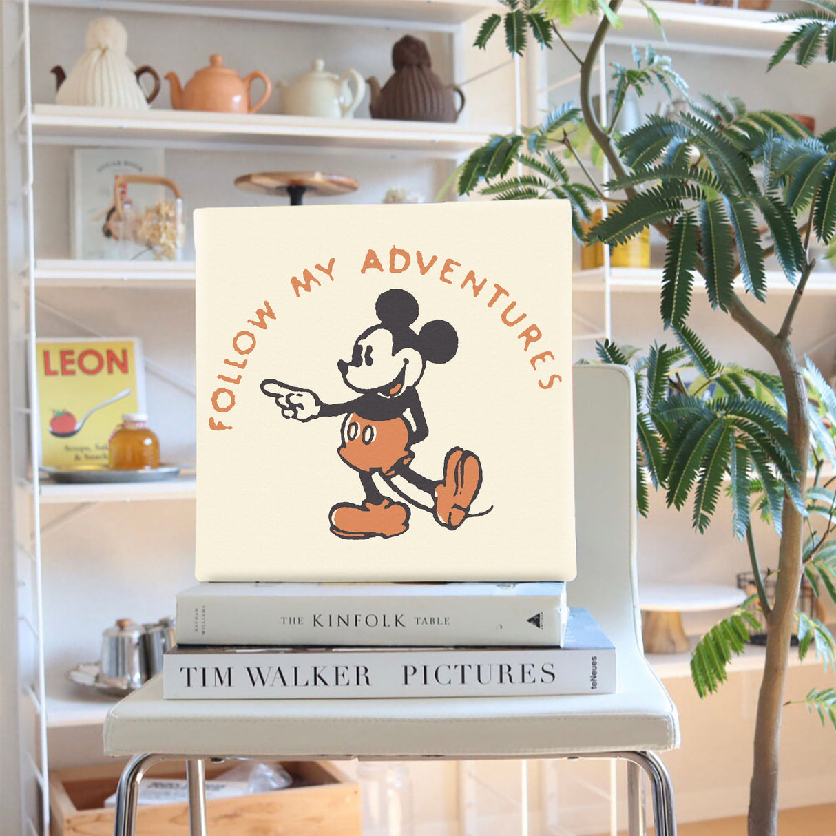 ミッキーマウスのファブリックボード インテリア 雑貨 アート レトロ dsny-1710-15