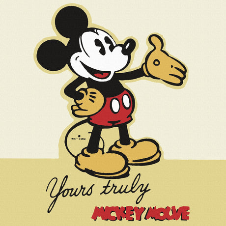 ミッキーマウスのファブリックパネル インテリア 雑貨 アート レトロ dsny-1710-16