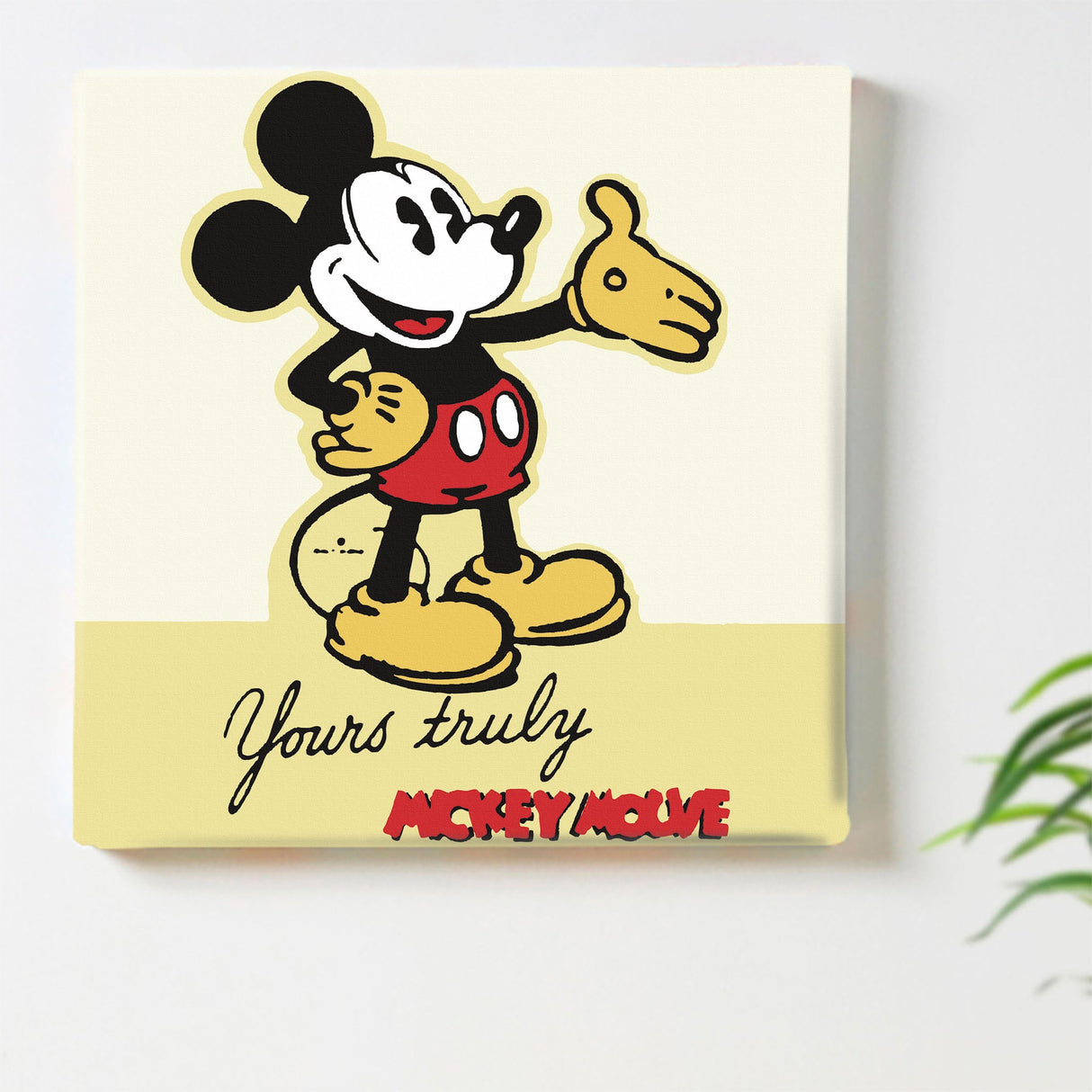 ミッキーマウスのファブリックパネル インテリア 雑貨 アート レトロ dsny-1710-16