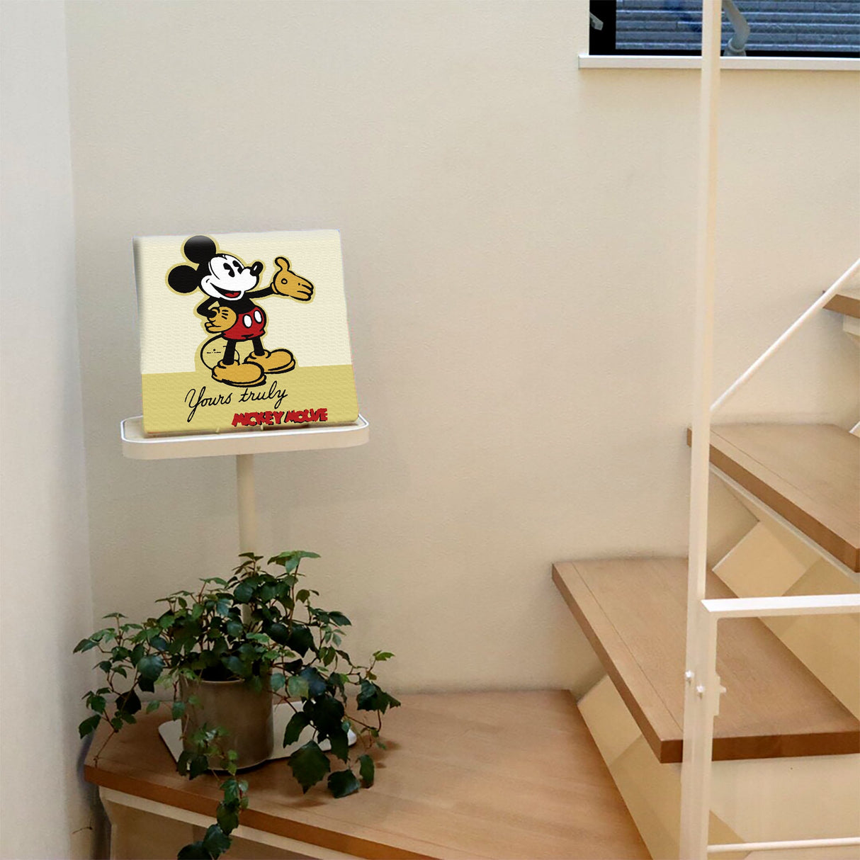 ミッキーマウスのファブリックパネル インテリア 雑貨 アート レトロ dsny-1710-16