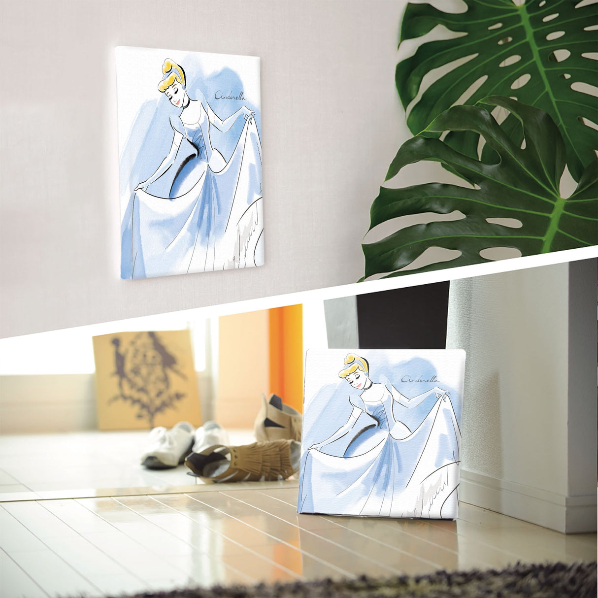 シンデレラのウォールデコ インテリア雑貨 アートパネル キャンバス ディズニー プリンセス dsny-1901-006