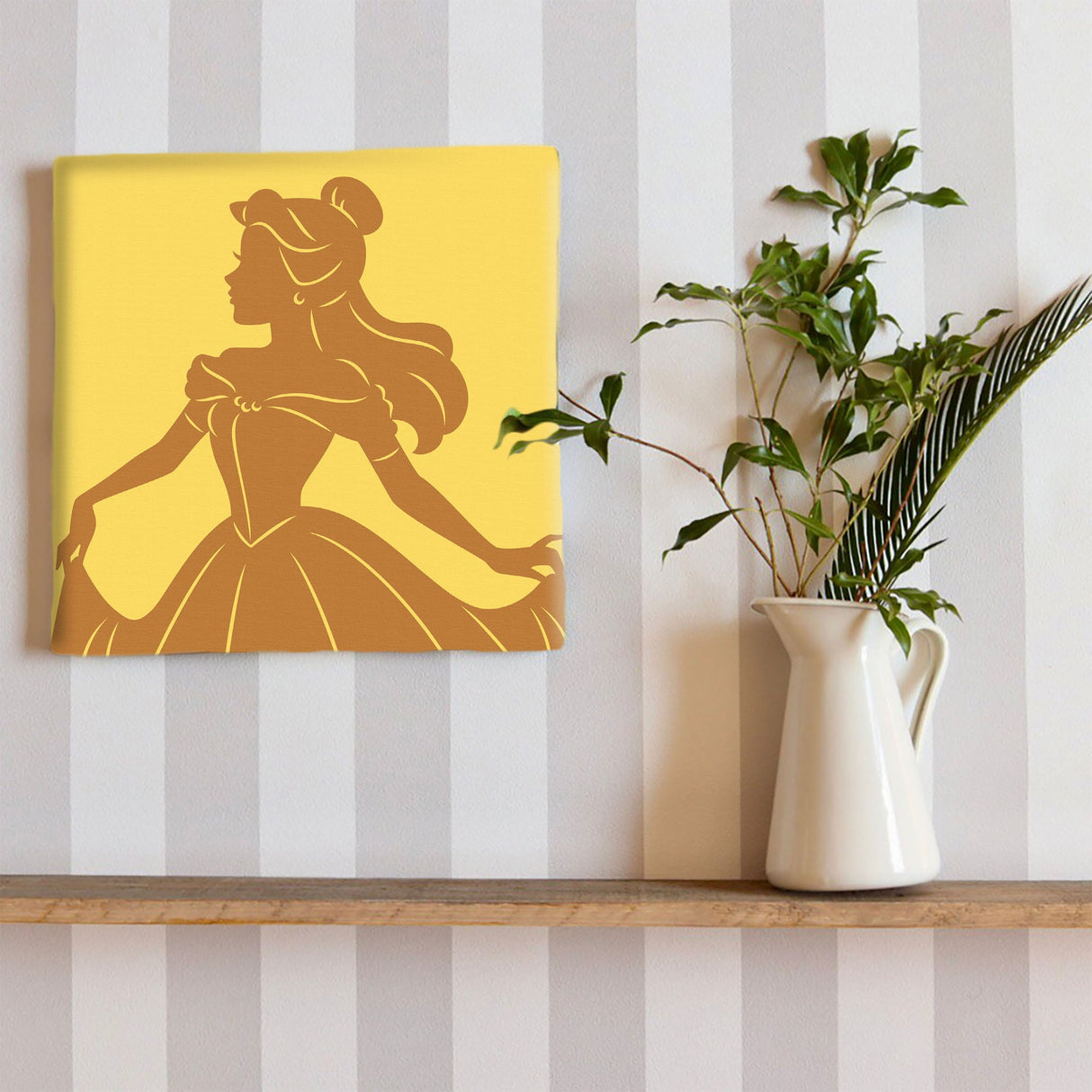 ベルの壁掛けアート インテリア雑貨 アートパネル キャンバス ディズニープリンセス 美女と野獣 dsny-2011-08