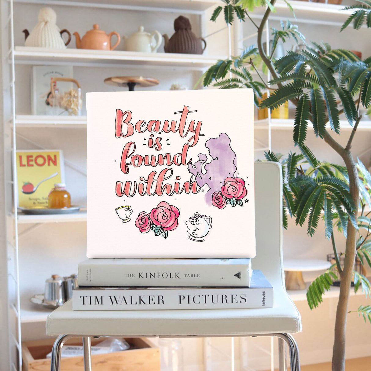 ベルのファブリックパネルセット インテリア雑貨 アートパネル キャンバス ディズニープリンセス 美女と野獣 dsny-2012-19