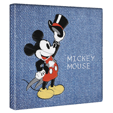 ミッキーマウスのウォールデコ インテリア雑貨 アートパネル キャンバス ディズニー ツートン dsny-2307-01