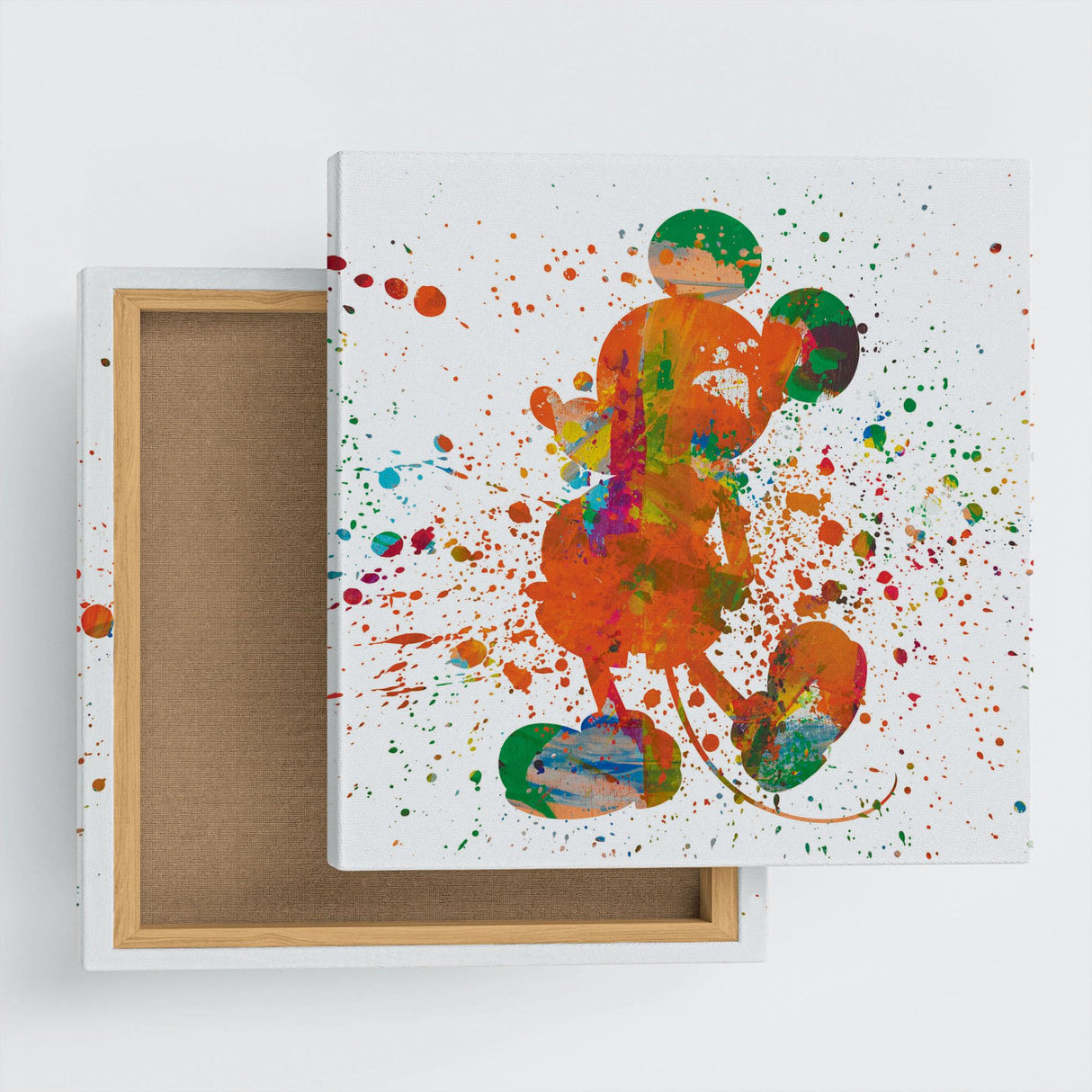 ミッキーマウスのファブリックボード インテリア雑貨 アートパネル キャンバス ディズニー カラフル dsny-2307-06