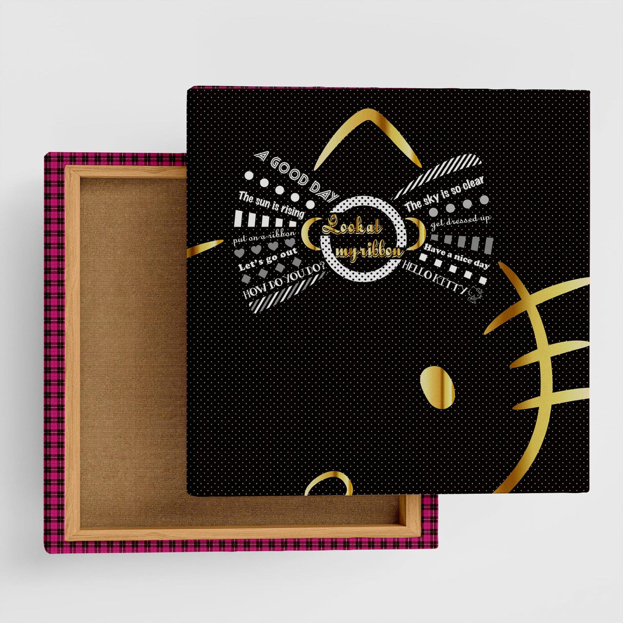 キティちゃんのファブリックパネル インテリア アート 雑貨 kty-0007