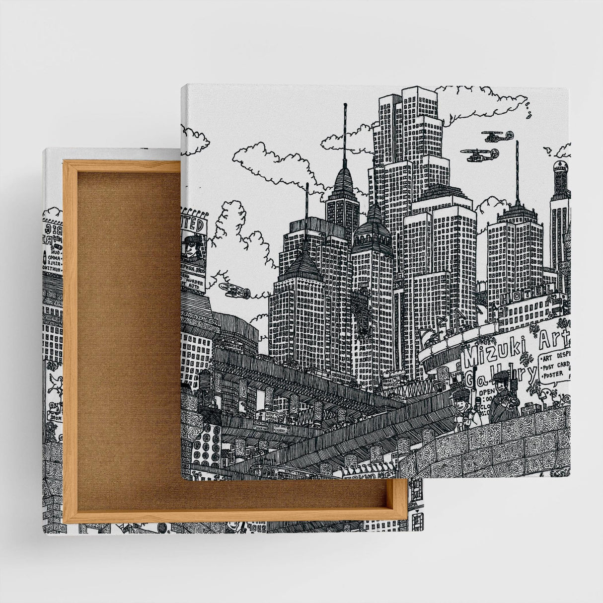 街並みイラストのアートボード インテリア 雑貨 mzk-0001 - ArtDeli. アートパネル専門店