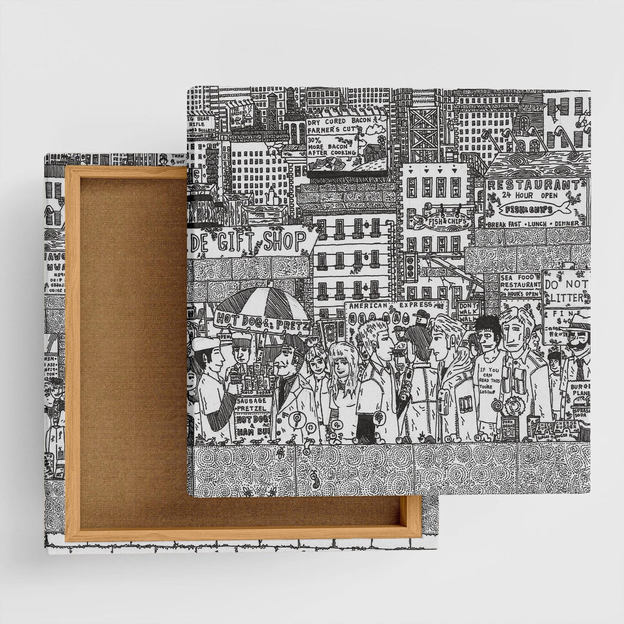 街並みイラストのインテリア小物 壁掛け アート mzk-0003 - ArtDeli. アートパネル専門店