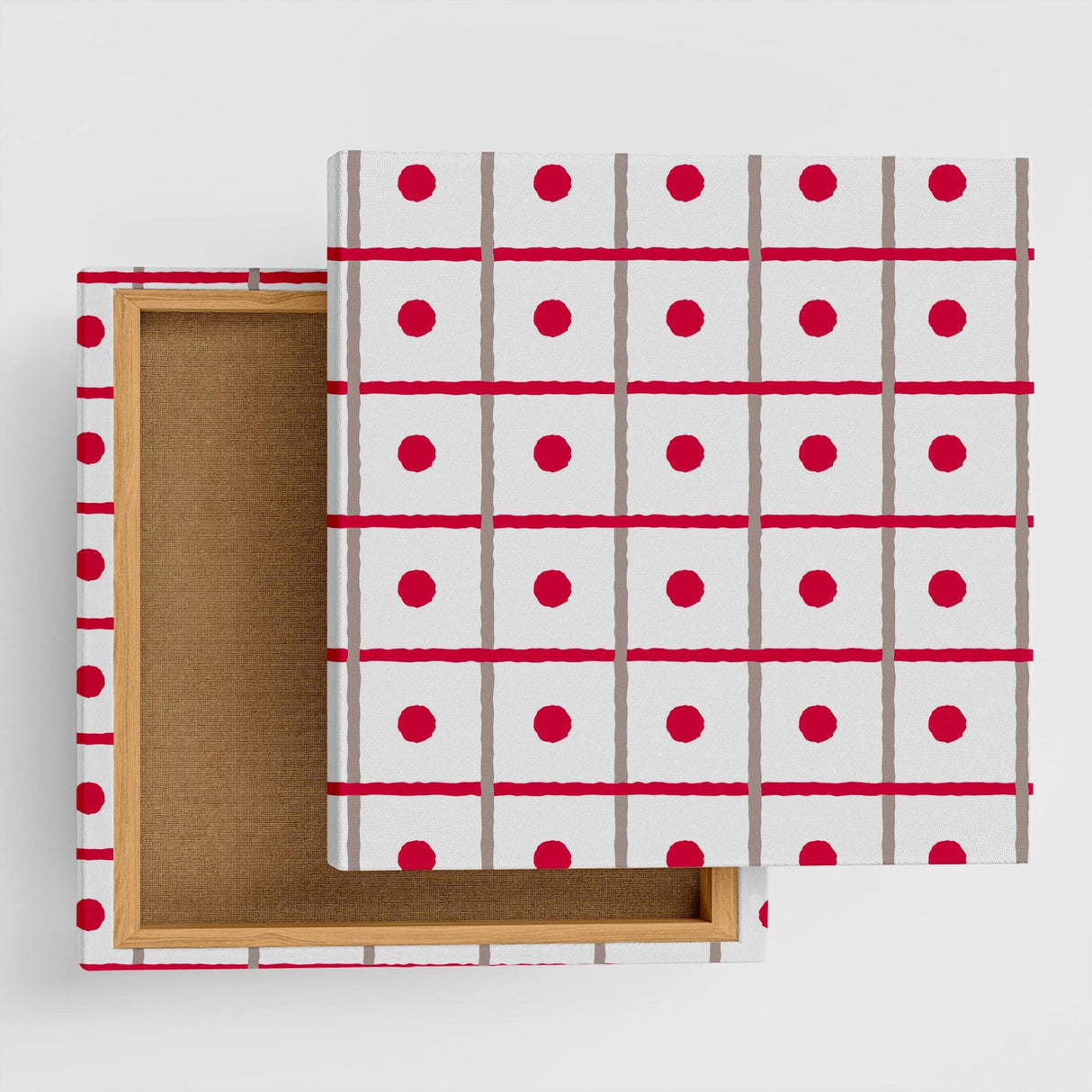 チェックのアートなファブリックパネル 写真 壁掛け pat-0080