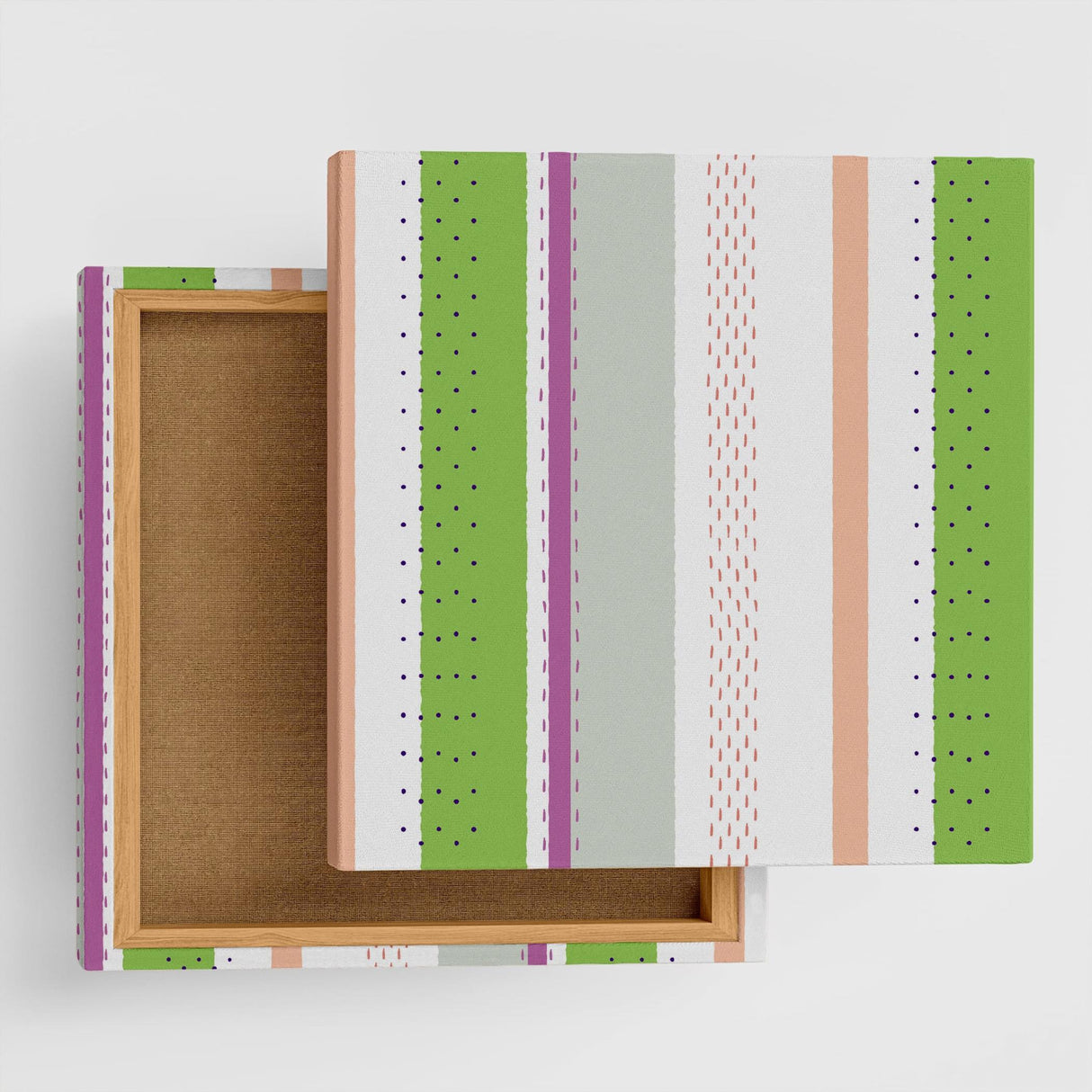 ストライプ柄・木枠のインテリア小物 ウォールデコ インテリア pat-0085