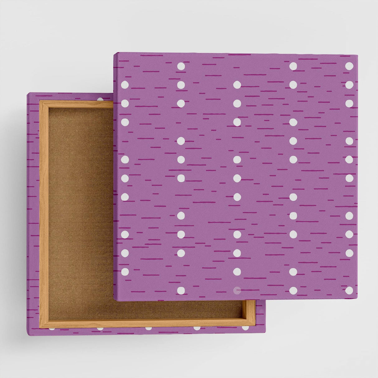 紫色の水玉モチーフ・インテリア小物 壁掛け アート pat-0110