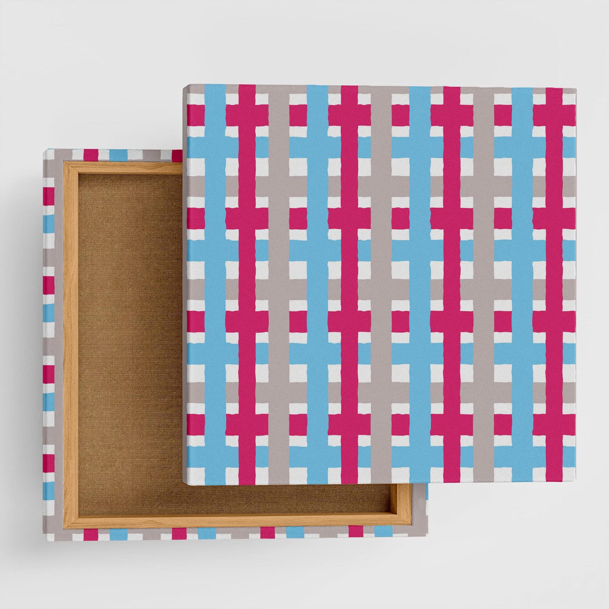 寝室におすすめ、チェックのファブリックパネル ウォールデコ インテリア pat-0139