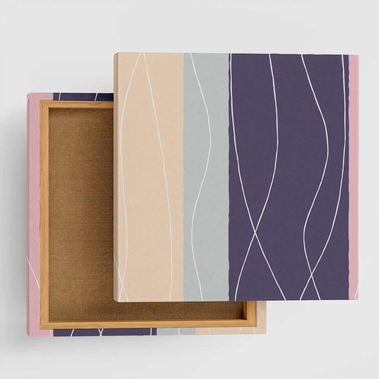 ナチュラルなストライプ柄インテリア小物 ウォールデコ インテリア pat-0166