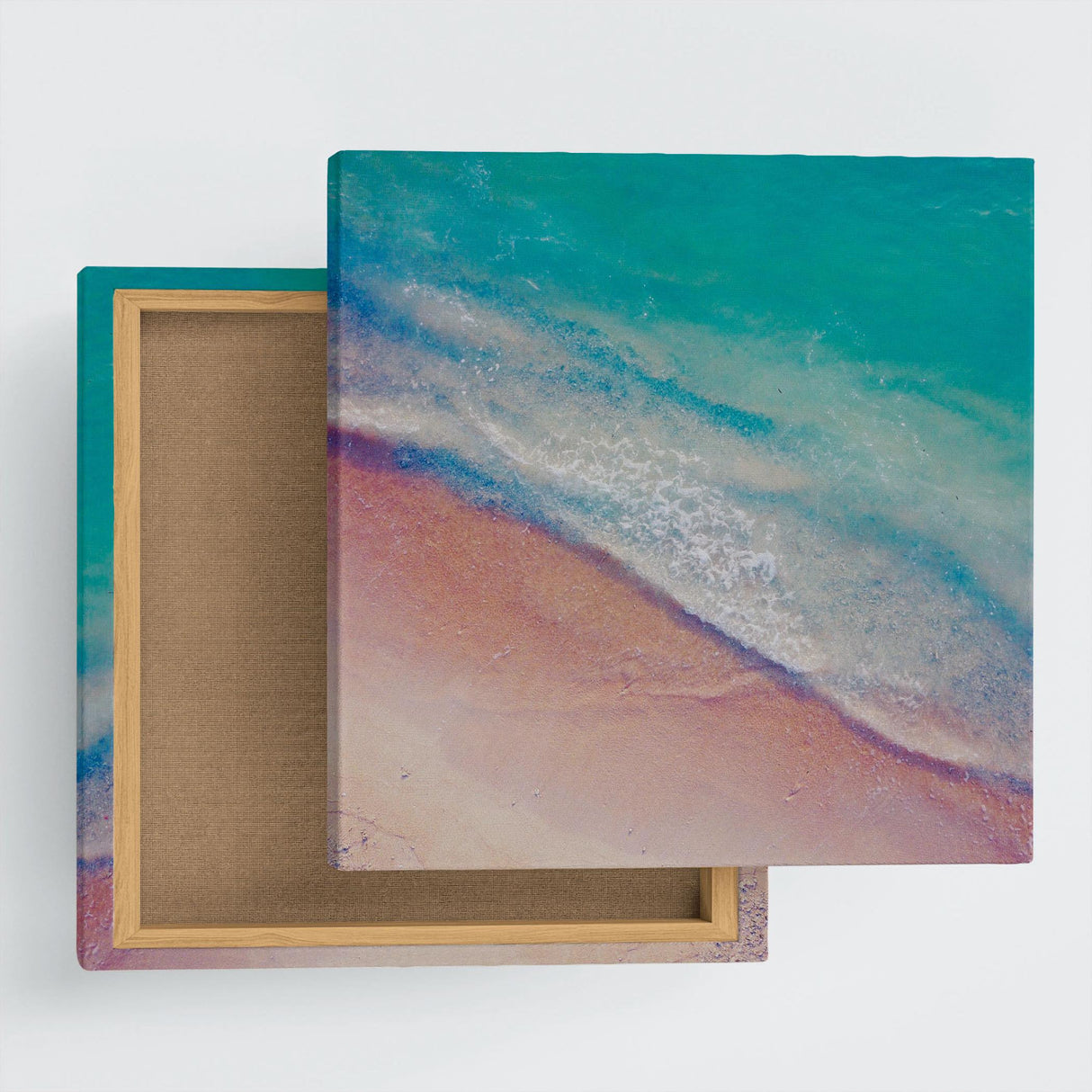 海のファブリックボード インテリア雑貨 アートパネル キャンバス パープル poht-2111-01