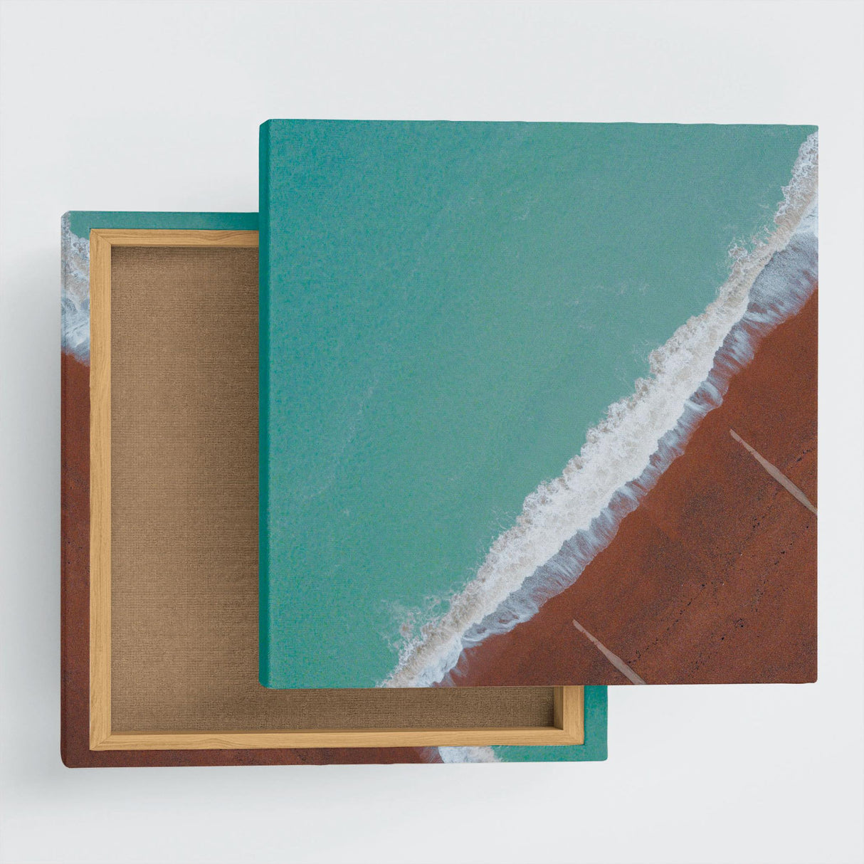 海のファブリックパネル インテリア雑貨 アートパネル キャンバス パープル poht-2111-09